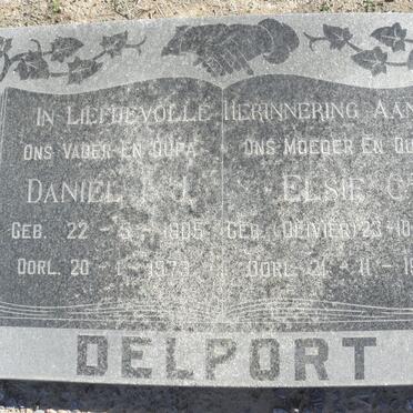 DELPORT Daniel ?.J. 1905-197? &amp; Elsie C. OLIVIER 1907-1973