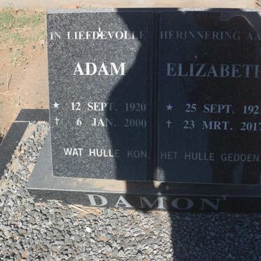DAMON Adam 1920-2000 &amp; Elizabeth 1921-2017