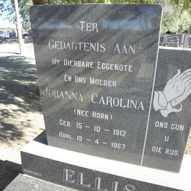 ELLIS Johanna Carolina nee HORN 1912-1967