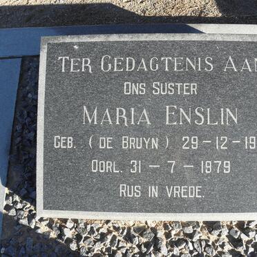 ENSLIN Maria nee DE BRUYN 1919-1979