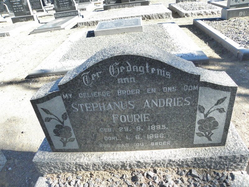 FOURIE Stephanus Andries 1895-1966