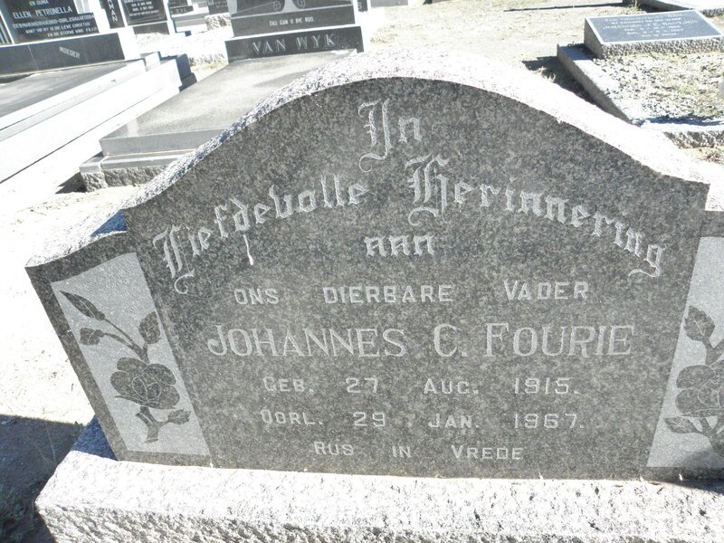 FOURIE Johannes C. 1915-1967