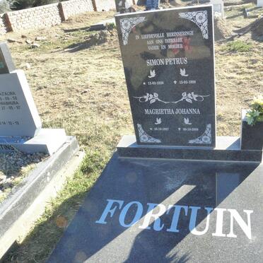 FORTUIN Simon Petrus 1930-1998 &amp; Magrietha Johanna 1927-2008