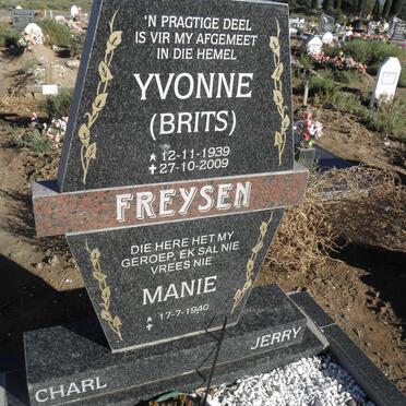 FREYSEN Manie 1940- &amp; Yvonne BRITS 1939-2009