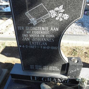 GRANGE Jan Johannes Lategan, Le 1927-1987 