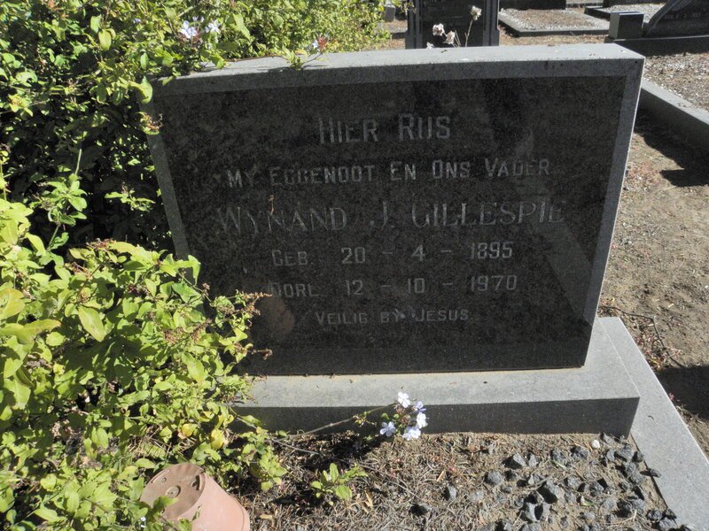 GILLESPIE Wynand J. 1895-1970