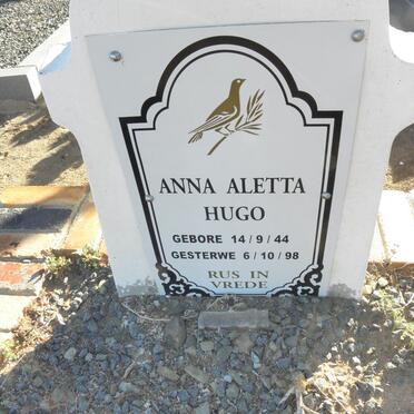 HUGO Anna Aletta 1944-1998