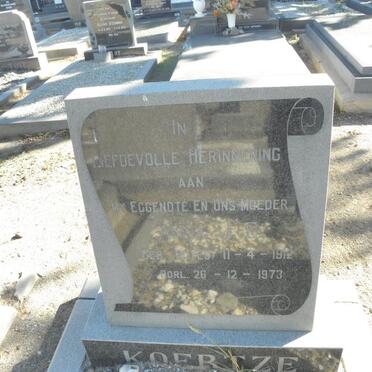 KOERTZE Anna J.E. 1912-1973