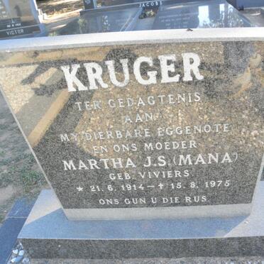 KRUGER Martha J.S. nee VIVIERS 1914-1975