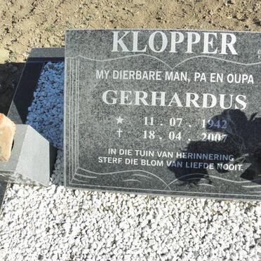 KLOPPER Gerhardus 1942-2007