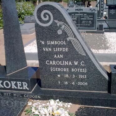 KOKER Carolina W.C., de nee BOTES 1913-2006