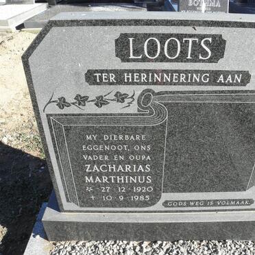 LOOTS Zacharias Marthinus 1920-1985