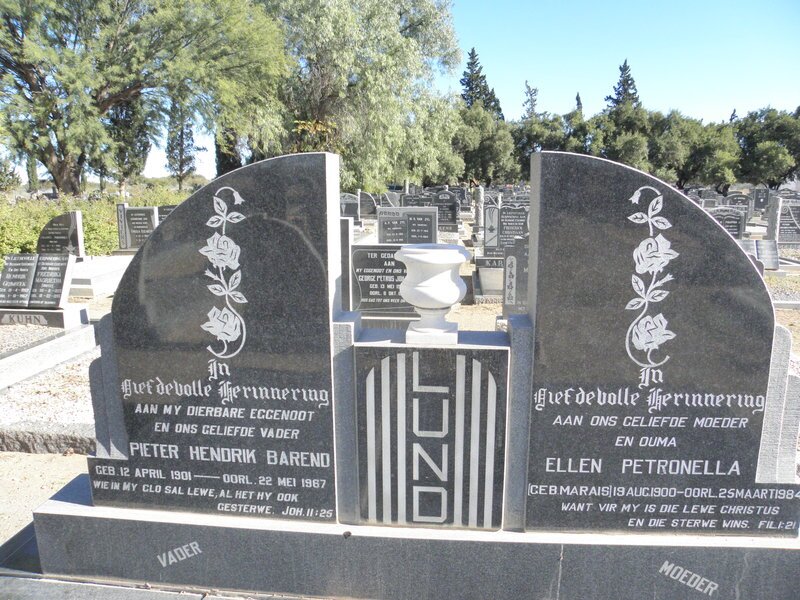 LUND Pieter Hendrik Barend 1901-1967 &amp; Ellen Petronella 1900-1984