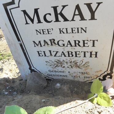 McKAY Margaret Elizabeth nee KLEIN 1935-2001