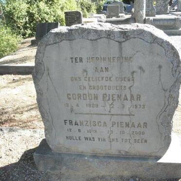 PIENAAR Gordon 1909-1973 &amp; Franzisca 1913-2000