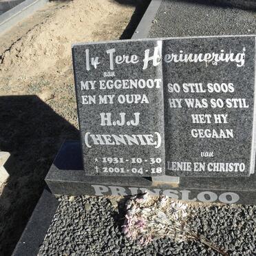 PRINSLOO H.J.J. 1931-2001