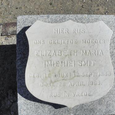 SMIT Elizabeth Maria nee Le ROUX 1888-1969