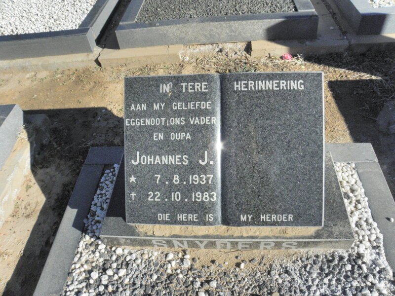 SNYDERS Johannes J. 1937-1983