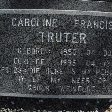 TRUTER Caroline Francis 1950-1995