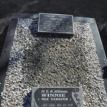 TRUTER Caroline Francis 1950-1995 :: WILLIAMS W.C.H. nee VERSTER 1931-2001