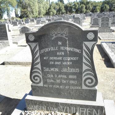 VUUREN Salmon Jacobus, Jansen van 1888-1963