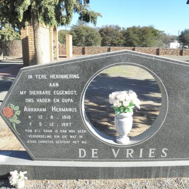 VRIES Abraham Hermanus, De 1918-1997