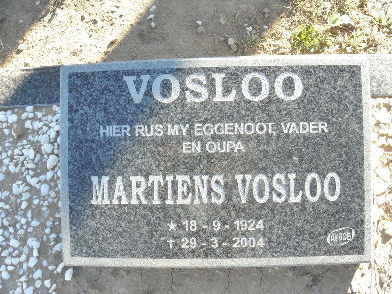 VOSLOO Martiens 1924-2004