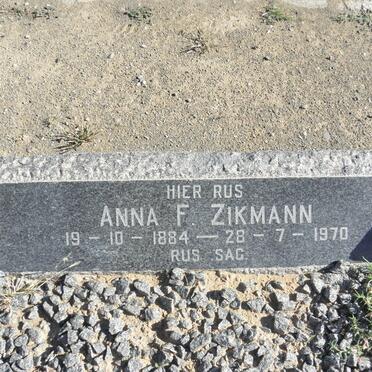 ZIKMANN Anna F. 1884-1970