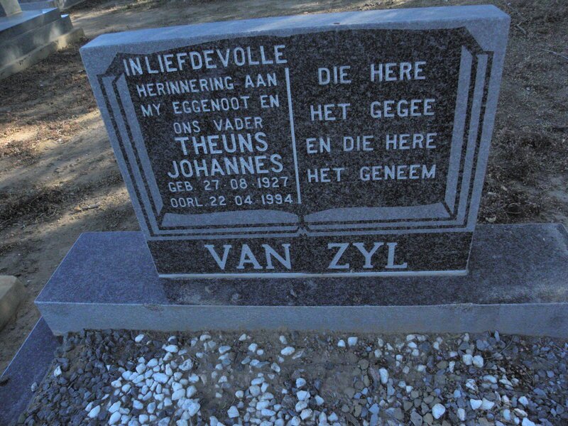 ZYL Theunis Johannes, van 1927-1994 
