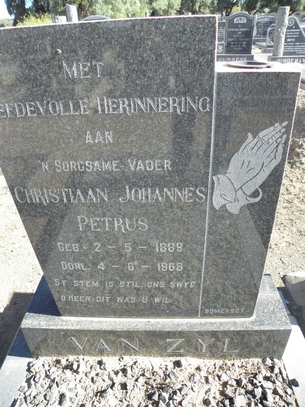 ZYL Christiaan Johannes, van 1888-1968 