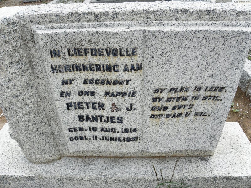 BANTJES Pieter A.J. 1914-1951