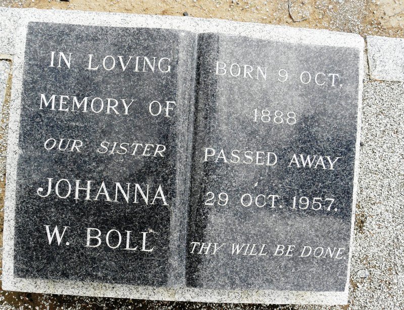 BOLL Johanna W. 1888-1957