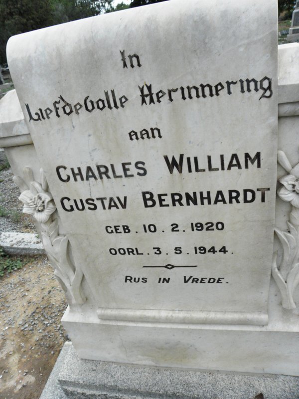 BERNHARDT Charles William Gustav 1920-1944