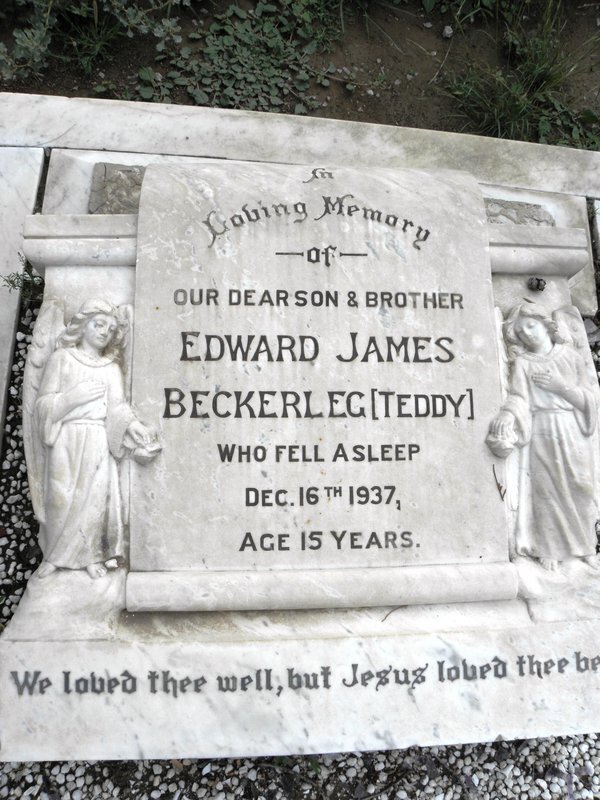 BECKERLEG Edward James -1937