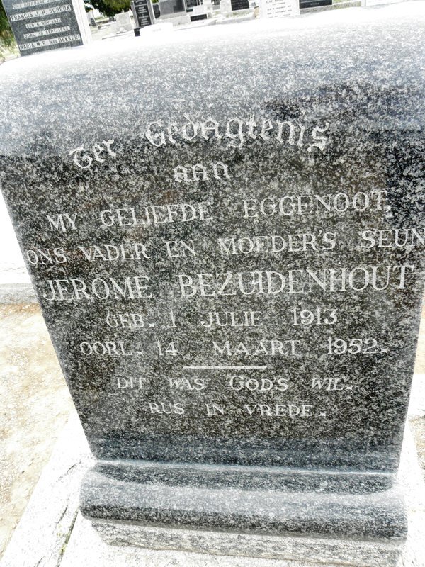 BEZUIDENHOUT Jerome 1913-1952