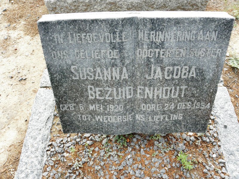 BEZUIDENHOUT Susanna Jacoba 1920-1954