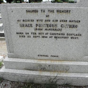 CATHRO Grace Porteous nee McMORRAN 1877-1942