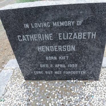 HENDERSON Catherine Elizabeth nee KIFT -1959