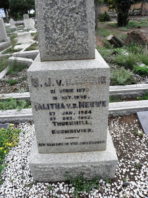 MERWE S.J., v.d. 187?19?5 &amp; Salitha 1884-19?3