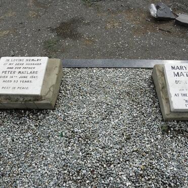 MATLARE Peter -1947 &amp; Mary Jane 1900-1973