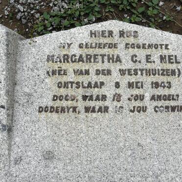 NEL Margaretha C.E. nee VAN DER WESTHUIZEN -1943