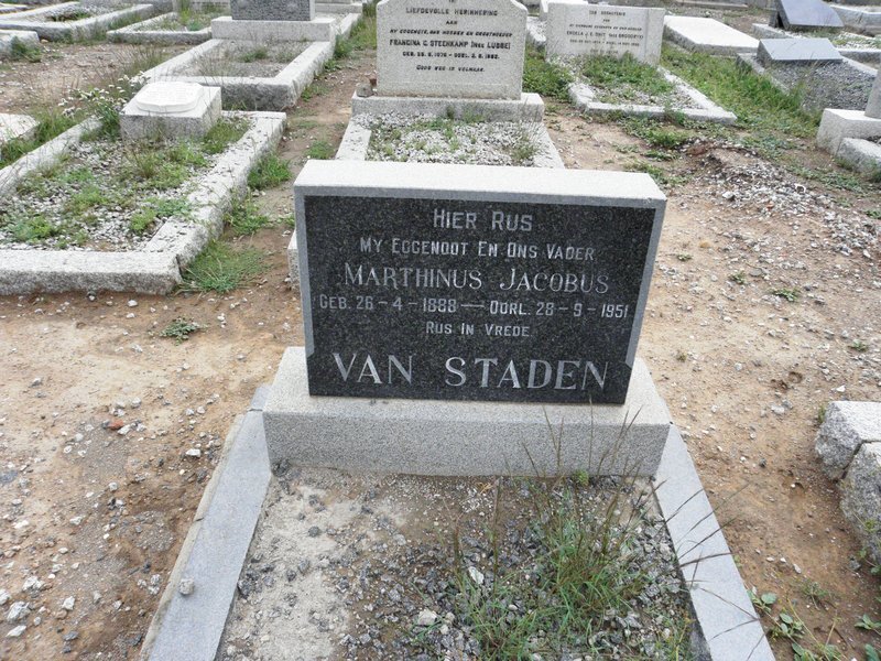 STADEN Marthinus Jacobus, van 1888-1951