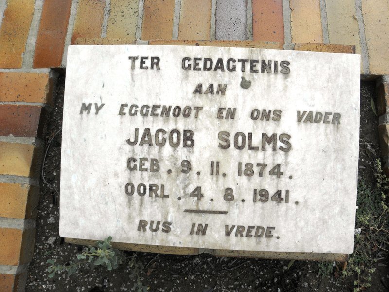 SOLMS Jacob 1874-1941
