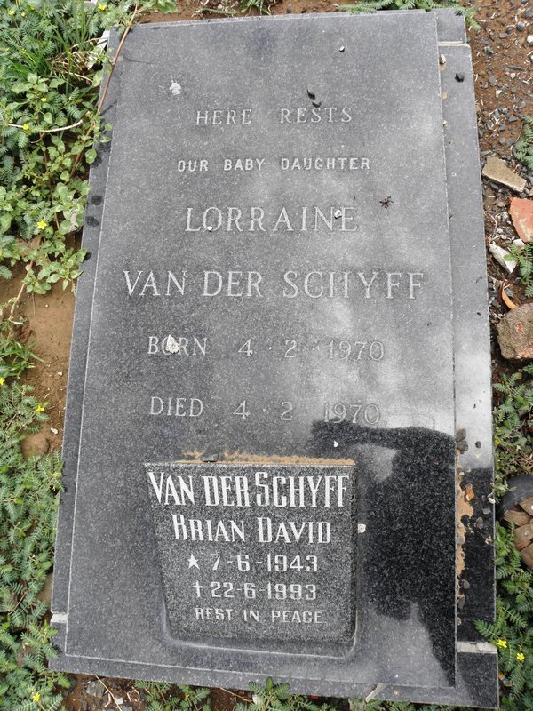 SCHYFF Brian, van der 1943-1993 :: VAN DER SCHYFF Lorraine 1970-1970