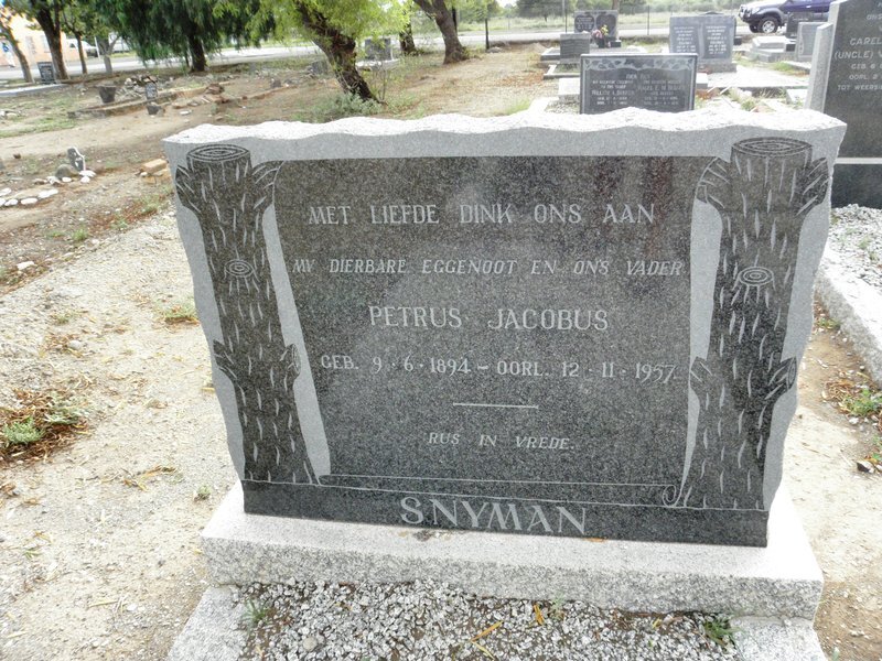 SNYMAN Petrus Jacobus 1894-1957