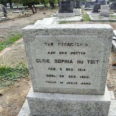 TOIT Elsie Sophia, du 1914-1955