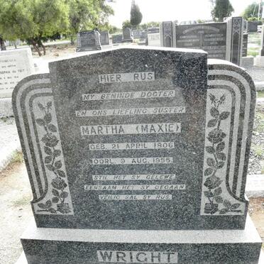 WRIGHT Martha 1906-1955