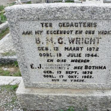 WRIGHT B.M.G. 1872-1944 &amp; E.J. BOTHMA 1876-1962