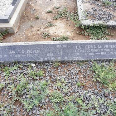 WEYERS Jan C.S. 1889-1959 &amp; Catherina M. WRIGHT, formerly WEYERS 1898-1966