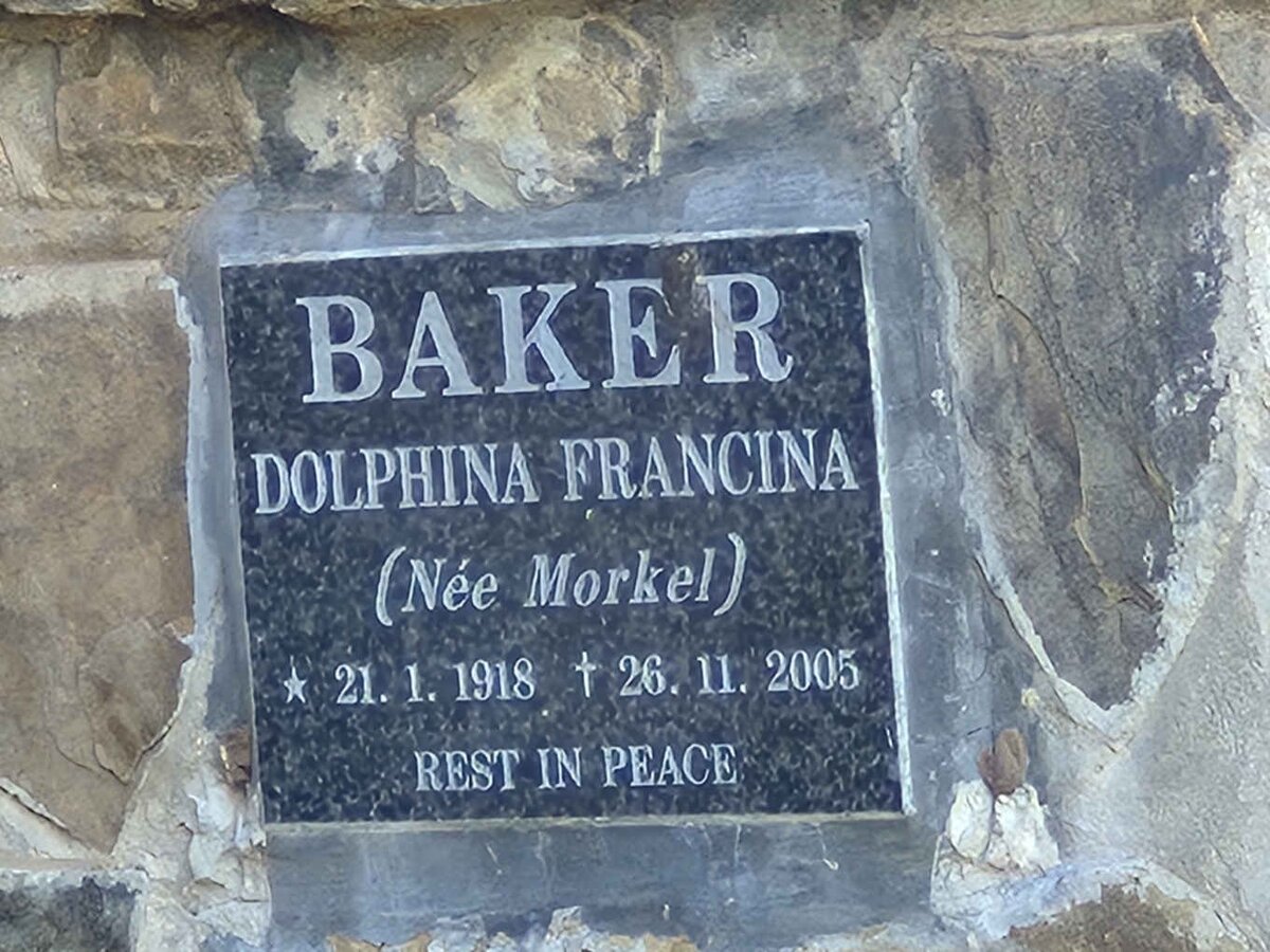 BAKER Dolphina Francina nee MORKEL 1918-2005